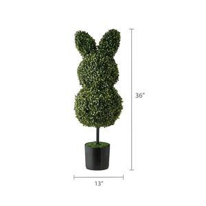 MY TEXAS HOUSE 35" Topiary Easter Bunny Shrub Tree Viral Bunny Fast ship! NEW!
